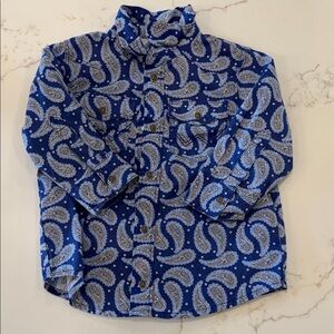 Wrangler Navy Paisley Pearl Snap Shirt